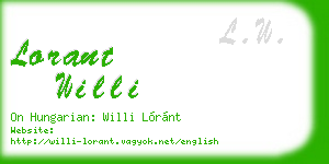 lorant willi business card